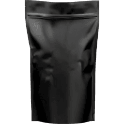 Пакет Дой-пак 120*185 "35+35" мм бумажный ЧЕРНЫЙ матовый zip-lock