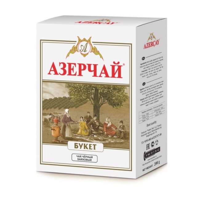 Чай 100 гр "Азерчай", черный листовой, Букет Чай 100 гр "Азерчай", черный листовой, Букет