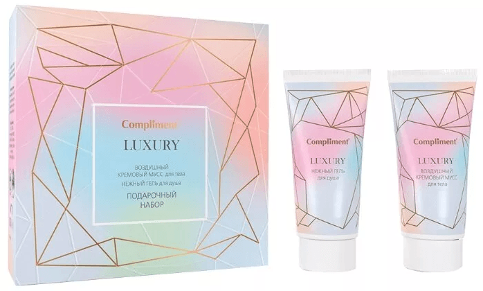Подарочный набор "Compliment" LUXURY №1310/Воздушный кремовый мусс для тела 150 мл + Нежный гель для душа 150 мл Подарочный набор "Compliment" LUXURY №1310/Воздушный кремовый мусс для тела 150 мл + Нежный гель для душа 150 мл