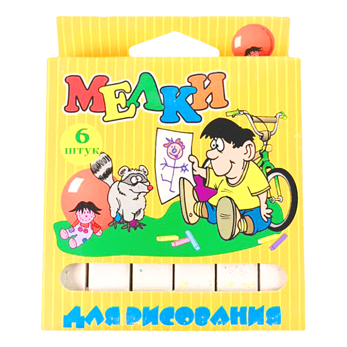 Мелки школьные (6 шт.упак) Мелки школьные (6 шт.упак)