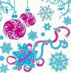 Салфетка бумажная НГ 1/однослойная 24*24 "Лилия" с рисунком Ассорти (50 лист.пач), Шары НГ Салфетка бумажная НГ 1/однослойная 24*24 "Лилия" с рисунком Ассорти (50 лист.пач), Шары НГ